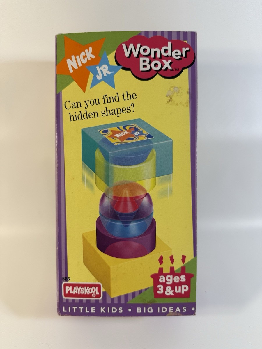 Vintage Nick Jr Wonder Box Playskool Shape Sorting Toy Sealed NOS