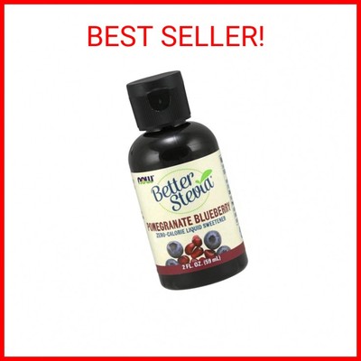 NOW Foods BetterStevia Pomegranate Berry Zero-Calorie Liquid Sweetener, Keto Fri
