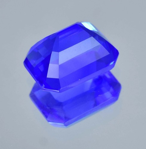 10 Ct AAA+ Certified Natural Rare Lustrous Blue Tanzanite Emerald Gemstone - Picture 5 of 5