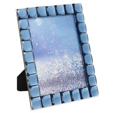 Isaac Jacobs Decorative Sparkling Navy Jewel Picture Frame, Photo Display  H...