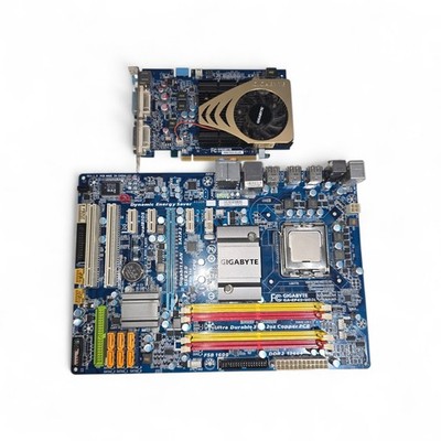 Gigabyte GA-EP45-UD3L Motherboard With GPU Gigabyte N9TD3-512H & INTEL E8500