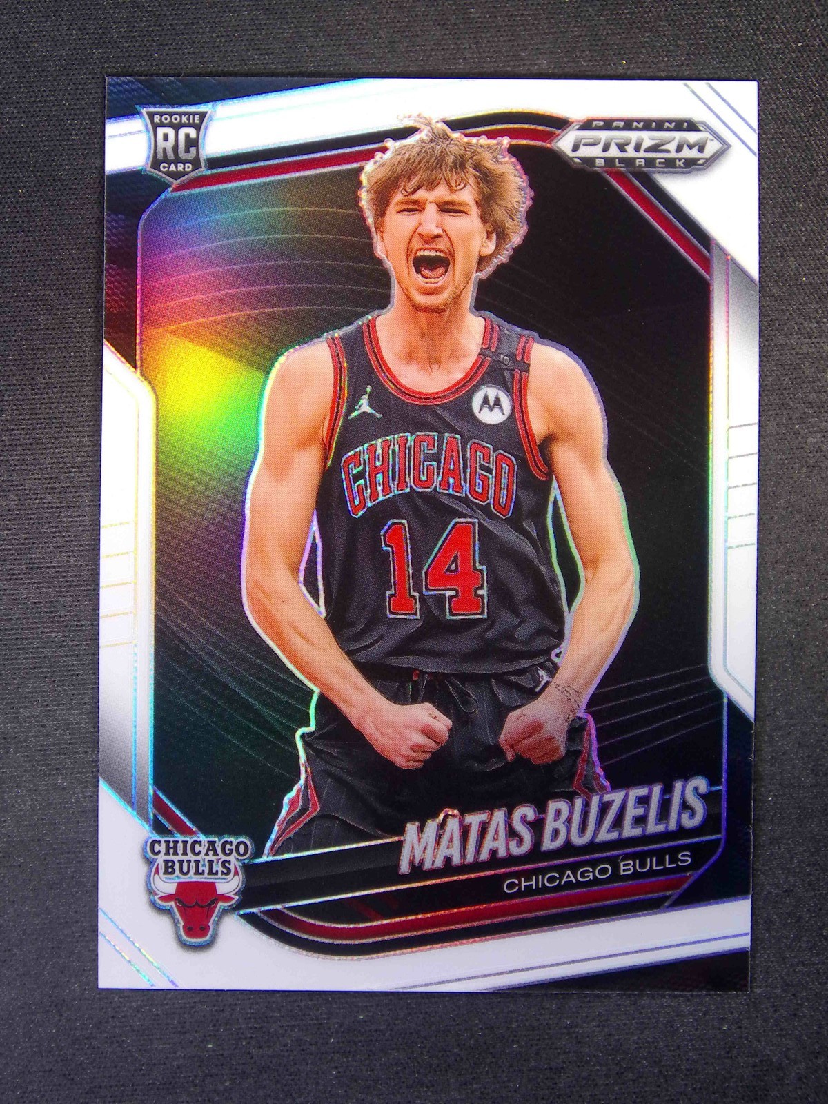 2024-25 Panini Prizm Black Matas Buzelis #41 RC Rookie White /175