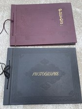 Pair of Vintage Embossed Photograph Picture Albums Scrapbook NL