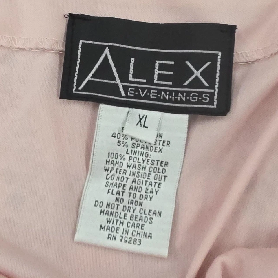 Camiseta sin mangas vintage Alex Evenings para mujer XL hada caprichosa encaje babydoll coqueta Foto 3 de 4
