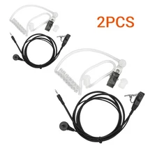 Walkie Talkie Headset 1 Pin Covert Acoustic Tube Earpiece with Mic for Cobra