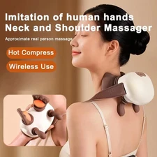 Electric Shiatsu Neck Massager 3D Kneading Heat Masajeador for Back & Shoulders