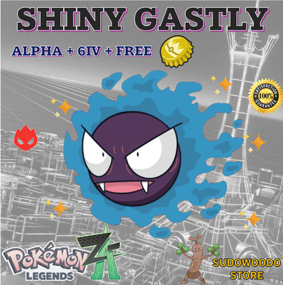  POKEMON LEGENDS Z-A ZA SHINY GASTLY ALPHA 6IV UNTOUCHABLE READY TO BE TRAINED