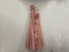 Mac Duggal 49252 Rose Gold Iridescent One Shoulder Rosette Ball Gown Sz 16 AS IS