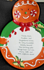 Plat de service plateau de service à gâteau dessert pain d'épice POEM *Susan Winget certifié