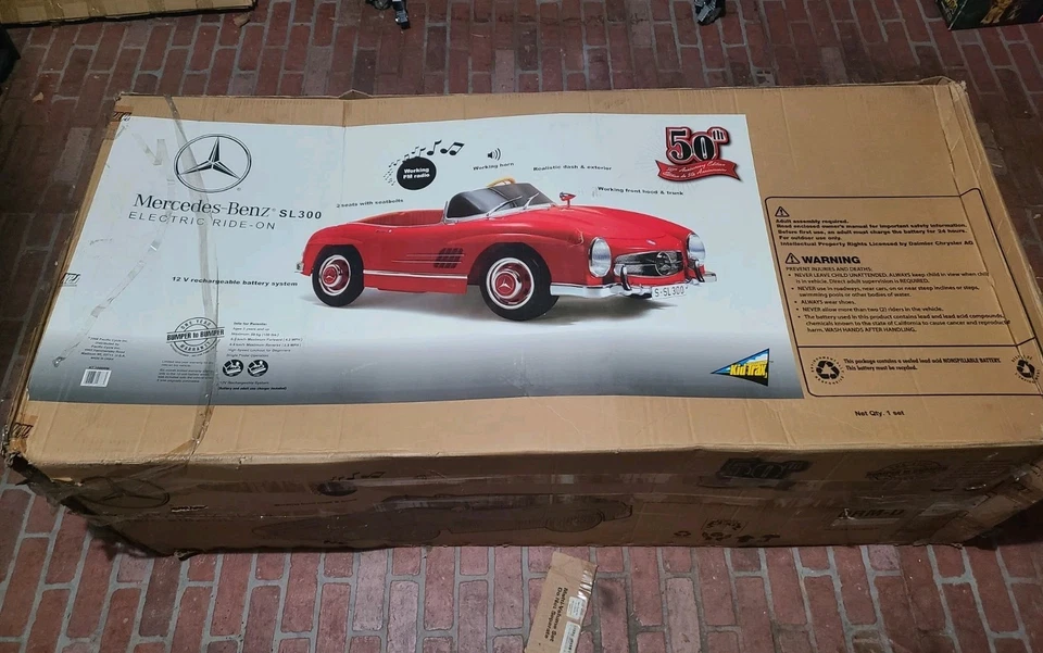 罕见 - Kid Trax 梅赛德斯-奔驰 SL300 12V 电动乘车 适用于 2 - IOB  — 第 3/4 张图片