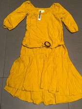 Maeve Anthropologie Gold/Yellow Tiered Midi Dress Size 6