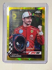 2025 topps chrome f1 sapphire #118 charles leclerc yellow refractor 38/75