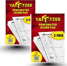 Perforated Score Pads for Yahtzee: 120 Easy Tear Off, Large Print Score Sheets (