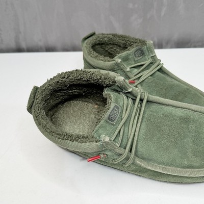 Hey Dude Shoes Wally Mid GripR Warmth Mens Size 7 Olive  display picture 1