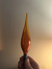 Husted Glass Works Blenko Decanter Reproduction Style Tangerine Flame Stopper