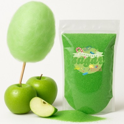 Apfel Aroma Zucker Zuckerwatte Grün 100 g mit Geschmack für Zuckerwattemaschine