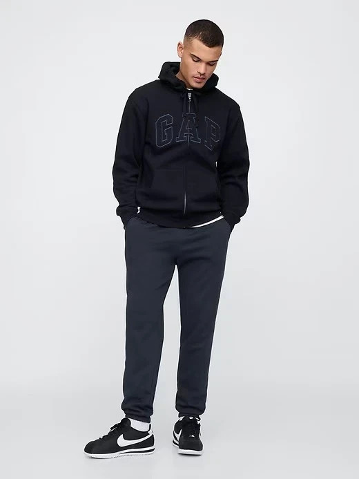 GAP Men’s Full Zip Logo Hoodie Black Size Medium