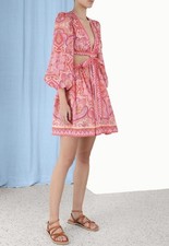 BNWT Zimmermann Halcyon Cut Out Mini Dress Size 0