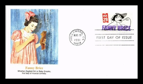 DR JIM STAMPS US COVER FANNY BRICE COMEDIANS FIRST DAY ISSUE FLEETWOOD