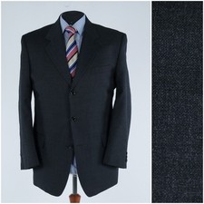 Mens Characters Blazer 44R UK Size HENRY MORELL Grey Wool Sport Coat Jacket