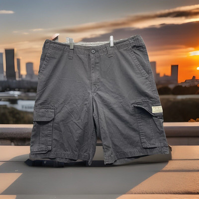   Eddie Bauer   Men's Khaki Northwest Cargo Shorts   Gray   Sz 36