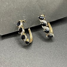 Ladies 9ct Yellow Gold Diamond & Sapphire Ova...