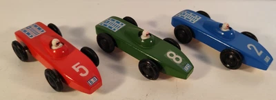DDR Holzrennwagen Rennwagen Sportwagen Rennbahn Holzspielzeug Erzgebirge um 1970 - Bild 1 von 4