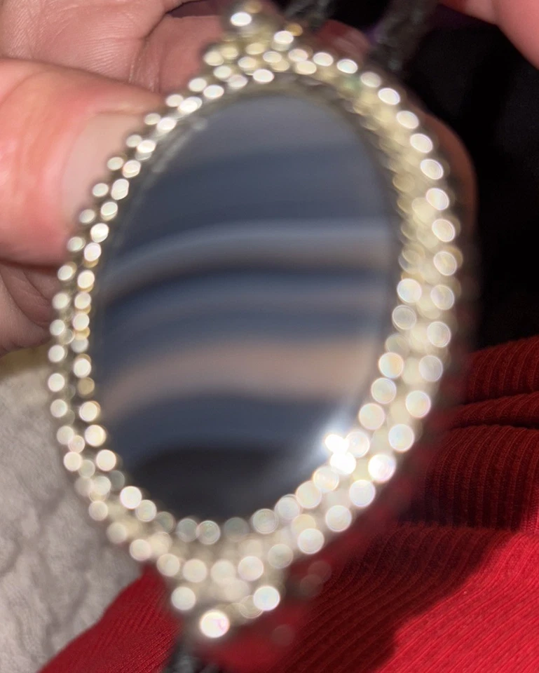 Corbata Bolo Estilo Suroeste Ágata Azul Definitivamente Embrujada De Colección Foto 2 de 4