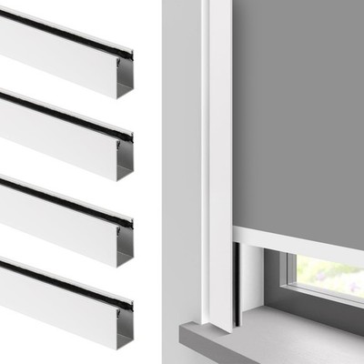 100% Blackout U-Channel Aluminum Light Blocking Strip for Window Shades Rolle...