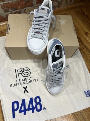 P448 F24 Thea US W-6.5-7/EU-37 Project Sustainability, White/Multicolor Glitter