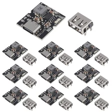 DWEII 10PCS Type-C USB 5V 2A Boost Converter Step-Up Power Module Lithium Bat...