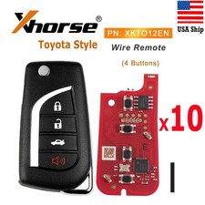 10 X Xhorse For Toyota Remote Key Flip 4 Button Xkto12en For Vvdi Key Toolvvdi2 10 X Xhorse For Toyota Remote Key Flip 4 Button Xkto12en For Vvdi Key Toolvvdi2