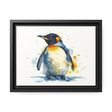 Penguin Canvas Wall Art For Home Dcor Unique Bird Artwork Kids Living Room