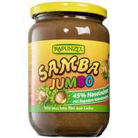 (21,20 Eur/Kg) Rapunzel Samba Haselnuss 2X750G, Bio Nuss-Nougat-Creme