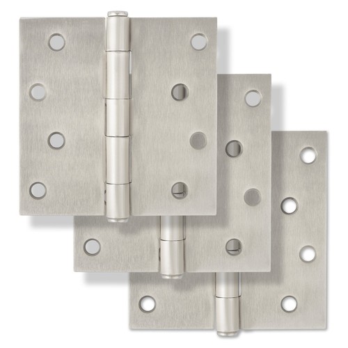 Miseno MDH4023 4 x 4 Plain Bearing Square Corner Door Hinge - - Nickel
