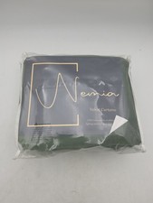 Nemia Olive Green Soft Velvet Curtains  Blackout Curtain Open 2 Panels