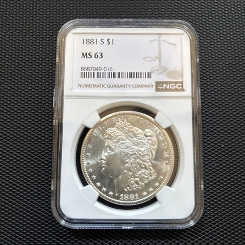 1881-S Morgan Silver Dollar NGC MS63 Gem BU San Francisco Nice Luster