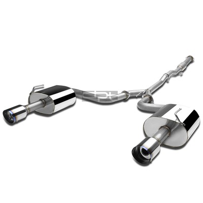 Fit 09-15 Maxima V6 Dual 4'' Burnt Muffler Tip Stainless Racing Catback Exhaust