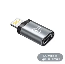 USB Cable Converter iPhone To USB C Adapter 20W  Type-C Female  To IOS Male