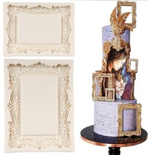 Baroque Photo Frame Fondant Molds Picture Fra...