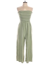 Hem Thread Women Green Jumpsuit L