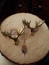 Pair Of Moose Antlers Wall Hanger Hooks in He...