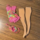 VINTAGE BARBIE UNDERLINERS FLORAL TEDDY SET COMPLETE #1821