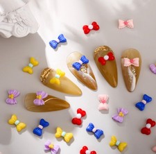 3D Colorful Mini Bow Nail Art Charms, Mini Cabochon
