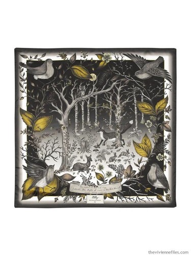 ASPINAL OF LONDON Robin graphic print modal square big scarf