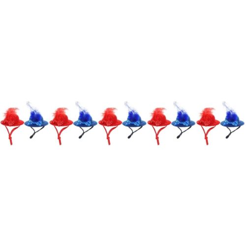 5 Pack Verstellbarer Mini-Hut Elastischer Kinnriemen Hunde-Propeller-Hut Kappen - Bild 4 von 12
