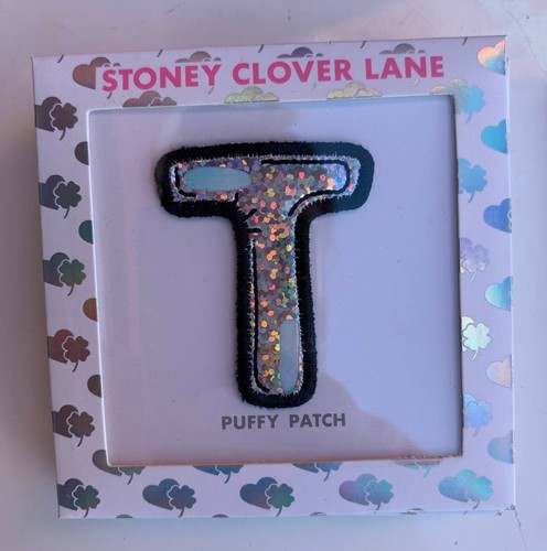 Stoney Clover Lane Sequin Letter Sticker Patch Silver / Black F Q T - Picture 5 of 6