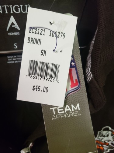 Golf Polo Antigua NFL browns size small women's T-shirt NFL Browns New - Picture 3 of 5
