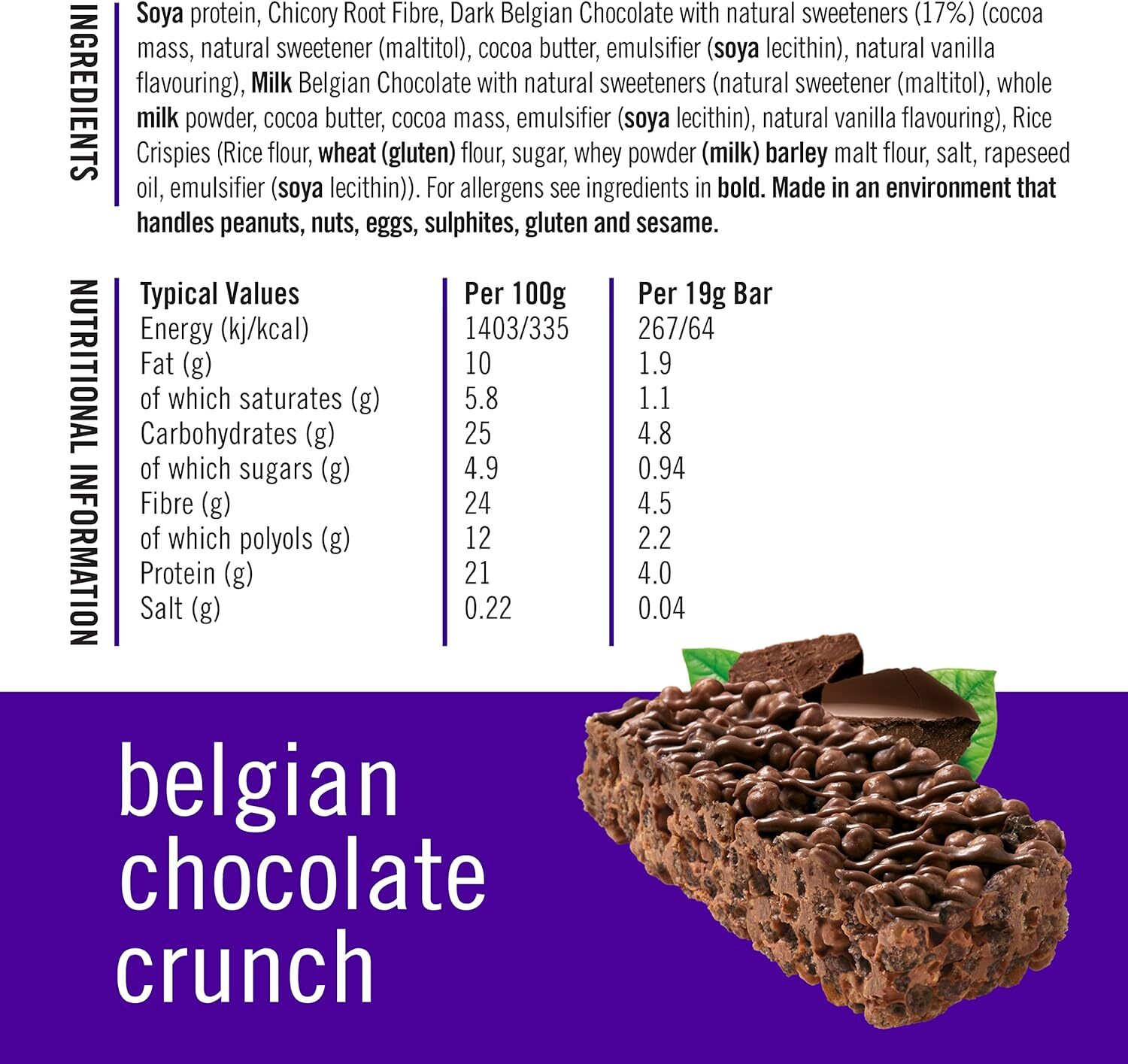 Fitbakes 64 Calories Belgian Chocolate Mini Bars 12 count (Pack of 1