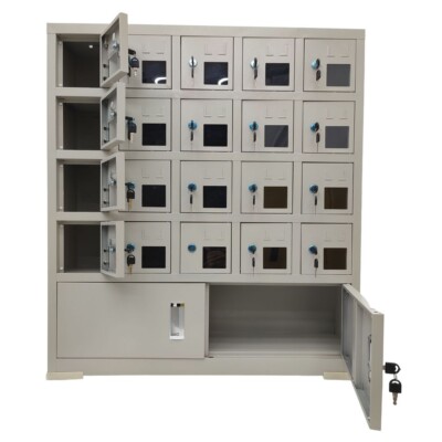 USED 20 Door Compartment Key Lock Office Gym Storage School Locker Cabinets